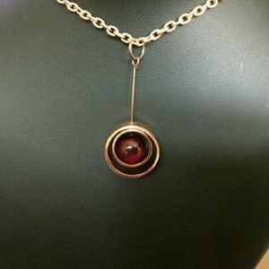 Purple tiger's eye copper necklace